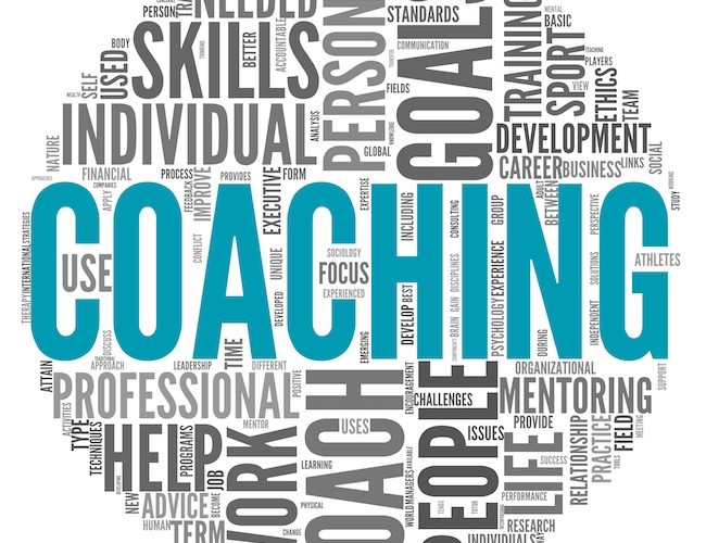Graphic with multiple words to include Coaching terms