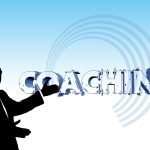 Diagram of a man posting to the word "Coaching"