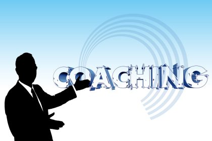 A graphic of the word Coaching